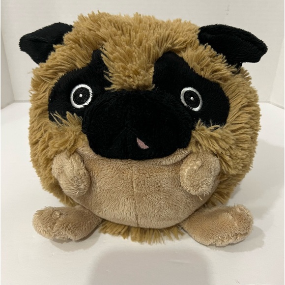 Squishable 2017 Plush Mini Pug Dog Brown Stuffed Animal Puppy 7" - Picture 1 of 5